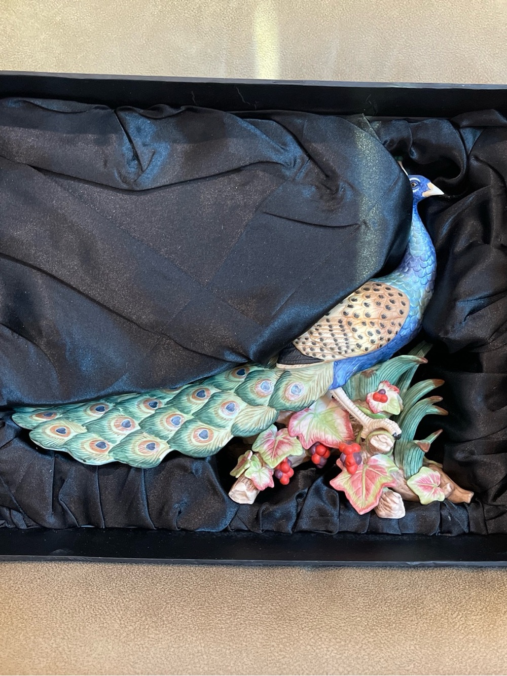 Fitz & Floyd Large Peacock Exotic Birds Collection Hand Painted 678/163